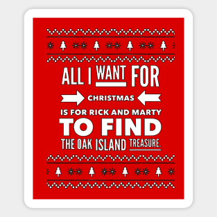 Oak Island Christmas Sweater Magnet